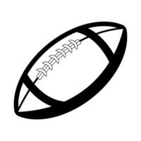 een zwart en wit rugby unie bal icoon Aan een wit achtergrond vector