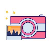 camera fotografie met foto illustratie vector