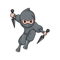kunai in hand- Ninja illustratie vector