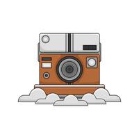 camera foto met wolk illustratie vector