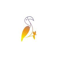 vogel lijn kunst icoon logo, plat. vector