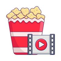 popcorn met bioscoop illustratie vector
