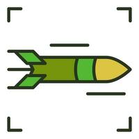 raket vector raket wapen concept gekleurde icoon of symbool