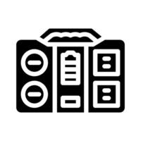 portable macht glyph icoon vector illustratie