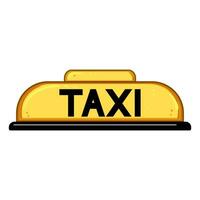 onderhoud taxi teken tekenfilm vector illustratie