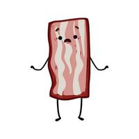 voedsel vlees karakter tekenfilm vector illustratie