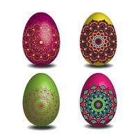 Mandala Easter egg-collectie. vector