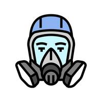 pesticiden masker gezicht kleur icoon vector illustratie