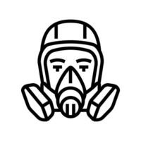 pesticiden masker gezicht lijn icoon vector illustratie