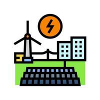 hernieuwbaar integratie energie kleur icoon vector illustratie