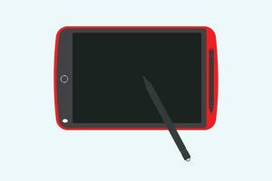 digitaal grafiek tablet met tekening pen vector illustratie