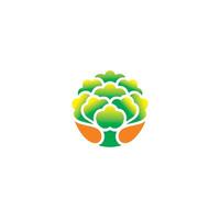 landbouw logo sjabloon ontwerp. icoon, teken of symbool. landbouw, natuur, ecologie. vector vlak ontwerp