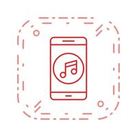 Muziek mobiele applicatie Vector Icon