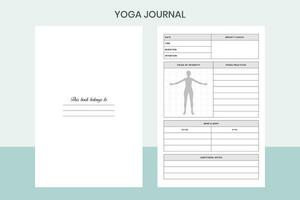 yoga logboek vrij sjabloon vector