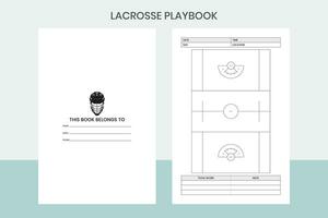 lacrosse Speelboek pro sjabloon vector