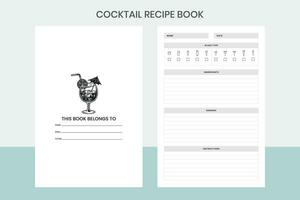 cocktail recept boek vrij sjabloon vector