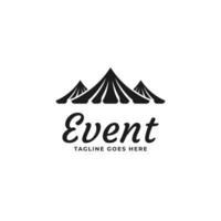 evenement tent logo ontwerp concept vector illustratie symbool icoon