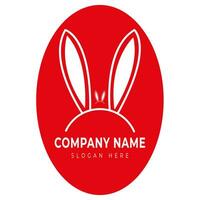 vector konijn gemakkelijk mascotte logo ontwerp konijn oor bedrijf logo ontwerp vector ontwerp illustrator