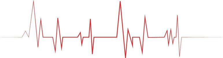 rood hartslag lijn icoon Aan wit achtergrond. pulse tarief monitor. vector illustratie.