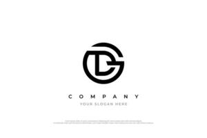 eerste brief dg logo of gd monogram logo ontwerp vector