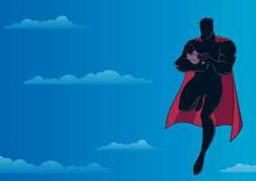 super vader met baby lucht silhouet vector