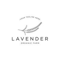 bloeiend lavendel biologisch bloem logo sjabloon ontwerp. logo voor cosmetica, schoonheid, plantkunde, parfum en decoratie. vector