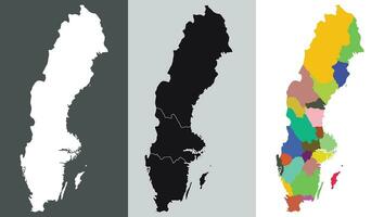 Zweden kaart. kaart van Zweden in reeks vector