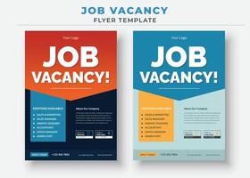 vacature-flyersjabloon, we huren een vacature-flyersjabloon in vector