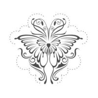 vlinder logo. met abstract sier- stijl. vector