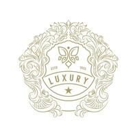 luxe logo, ornament decoratie, kader ontwerp, sieraden en etiketten vector