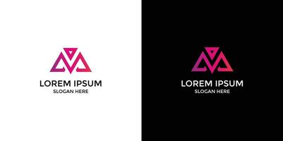 brief m logo ontwerp voor bedrijven en agentschappen vector