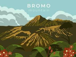 bromo berg visie vector