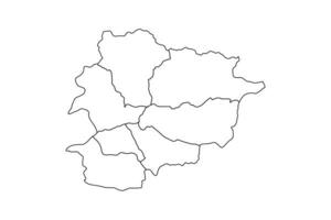 vector Andorra kaart schets met wit achtergrond