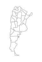 vector schets kaart van Argentinië
