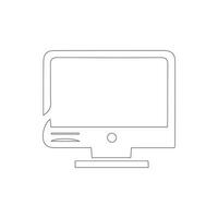 computer toezicht houden op vector symbool logo