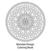 gemakkelijk stijl mandala ontwerp kleur boek bladzijde vector ontwerp