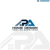 p een eerste huis of echt landgoed logo vector ontwerp