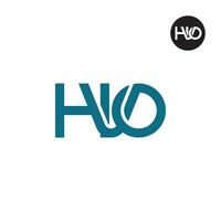 brief hvo monogram logo ontwerp vector