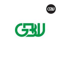 brief gbw monogram logo ontwerp vector