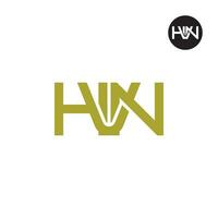 brief hvn monogram logo ontwerp vector