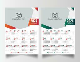 2024 nieuw jaar kalender vector