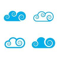 wolk sjabloon icoon illustratie vector
