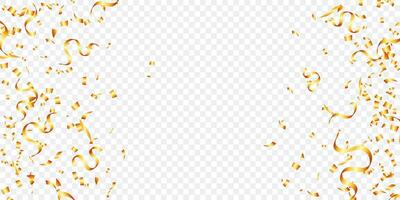 gouden confetti glimmend vector illustratie. seizoen groet, verjaardag, Kerstmis en nieuw jaar