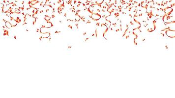oranje confetti viering banier voor groet kaart, festival partij en vakantie vector