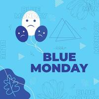 cyber maandag blauw maandag aanbod sociaal media post sjabloon vector