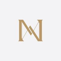 alfabet brieven monogram icoon logo mw of wm vector