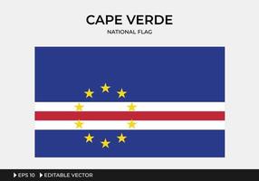 illustratie van de nationale vlag van Kaapverdië vector