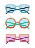 kleurrijke vector zonnebril set