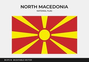 illustratie van de nationale vlag van Noord-Macedonië vector