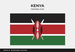 illustratie van de nationale vlag van Kenia vector